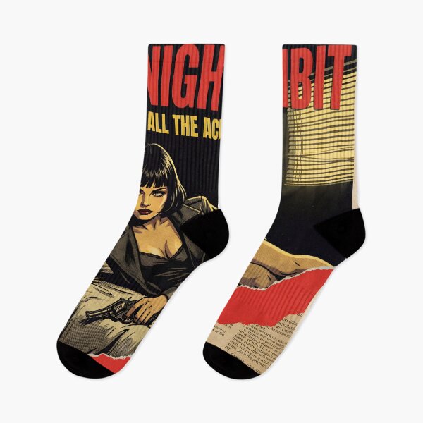 Item preview, Midnight Gambit Noir Poster Inspired by Pulp Fiction Movie Poster , Retro Femme Fatale Smoking Gun Crime Art Print designed and sold by AbstractAuraArt.