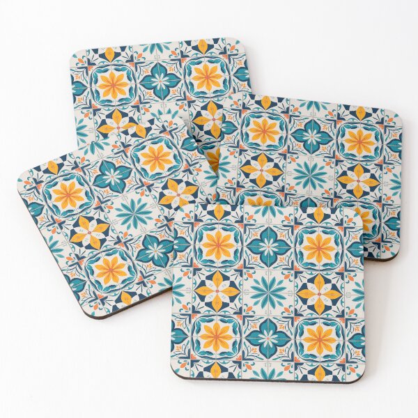 Item preview, Portuguese Floral Azulejo Tile Pattern designed and sold by vivaportugalstore.