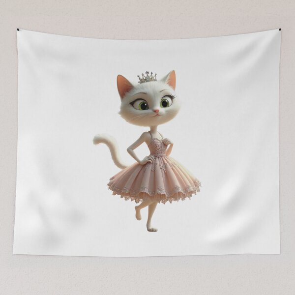 Item preview, Royal Ballerina Cat – Grace in Pink designed and sold by luckyyouth.