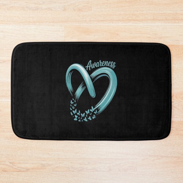 Item preview, PCOS Awareness Polycystic Ovary Syndrome Heart Ribbon Teal designed and sold by HORIZBoutique.