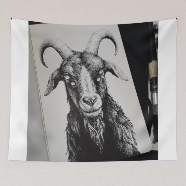 Item preview, Goat Grazing on Green Pastures designed and sold by Mirzahorse.