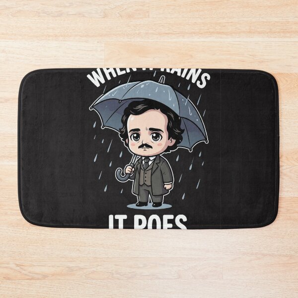 Item preview, When It Rains It Poes - Funny Cute Edgar Allan Poe Literary Pun designed and sold by AdyKurniawan.