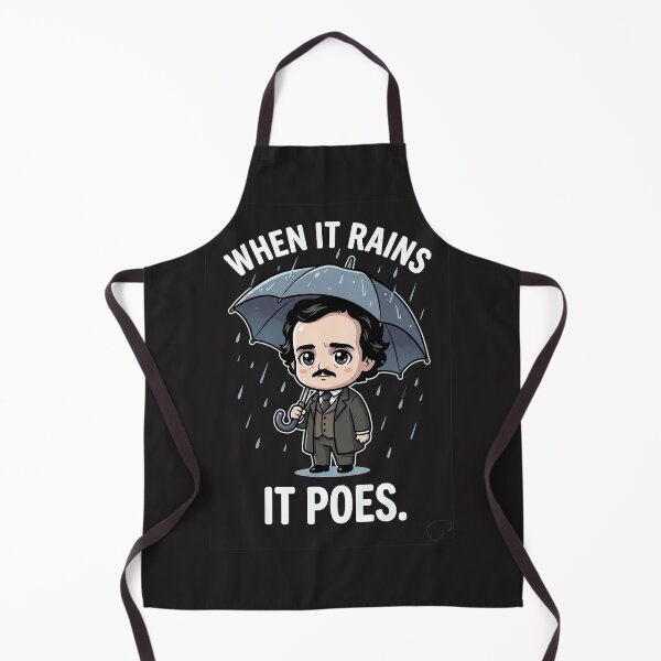 Item preview, When It Rains It Poes - Funny Cute Edgar Allan Poe Literary Pun designed and sold by AdyKurniawan.