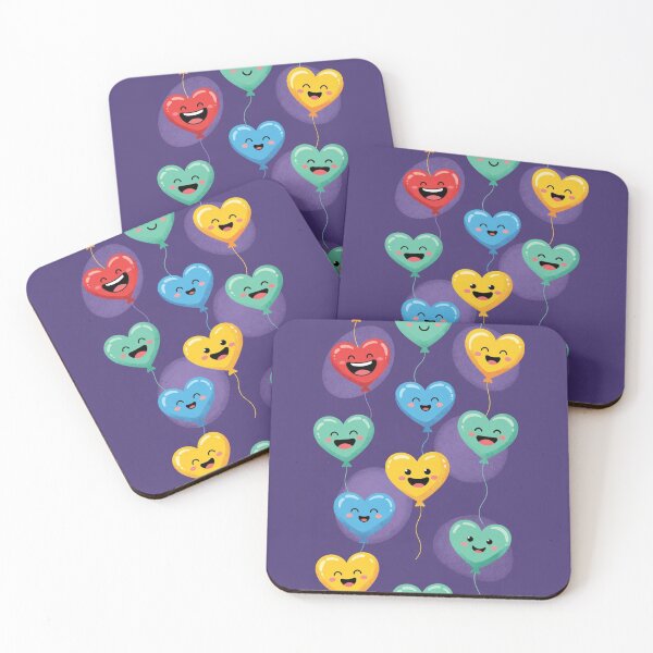 Item preview, One piece hearts Cute Kawaii Heart Balloons Pattern designed and sold by LUCKYHAPPYFINDS.