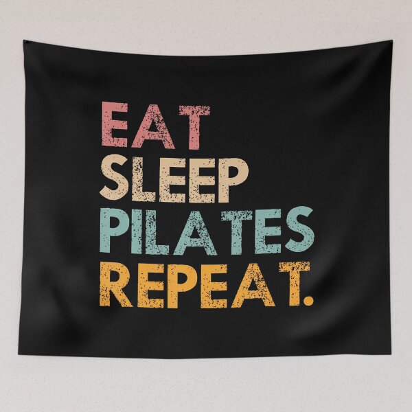 Item preview, Eat Sleep Pilates Repeat - Funny Pilates Meditation Sport designed and sold by vaharisanic.