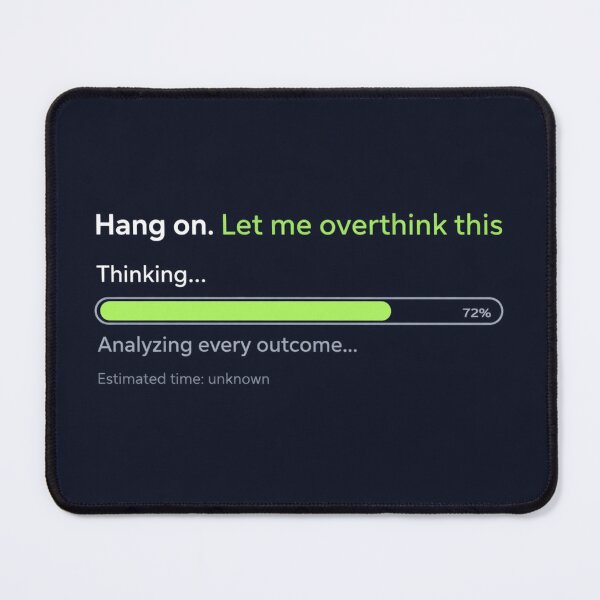 Item preview, Hang On Let Me Overthink This Thinking Loading Bar Funny Tech T‑Shirt designed and sold by goodcrystals.