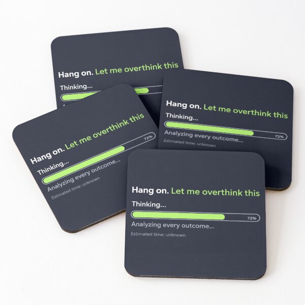 Item preview, Hang On Let Me Overthink This Thinking Loading Bar Funny Tech T‑Shirt designed and sold by goodcrystals.