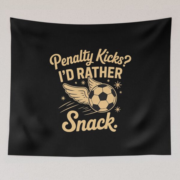 Item preview, Penalty Kicks I'd Rather Snack Football Cookie Humor designed and sold by HORIZBoutique.