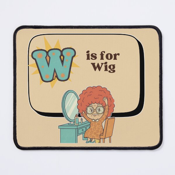 Item preview, The Senior Flashcard Series: W is for Wig - "New Hair For Nana" – Retro Humor Collection designed and sold by Searching ideas.