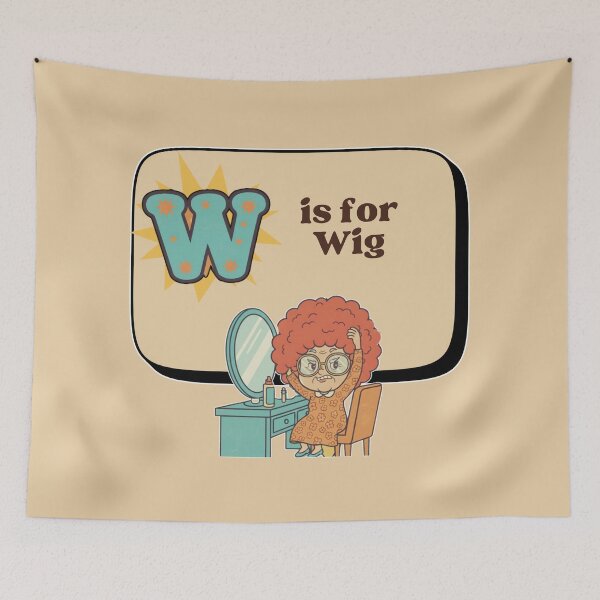 Item preview, The Senior Flashcard Series: W is for Wig - "New Hair For Nana" – Retro Humor Collection designed and sold by Searching ideas.