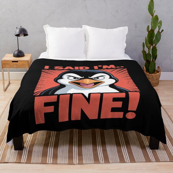 Item preview, Penguin I said I'm Fine Hilarious Screaming Angry designed and sold by HORIZBoutique.