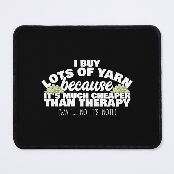 Item preview, Knitting Is Cheaper Than Therapy designed and sold by huftyfnruppe.