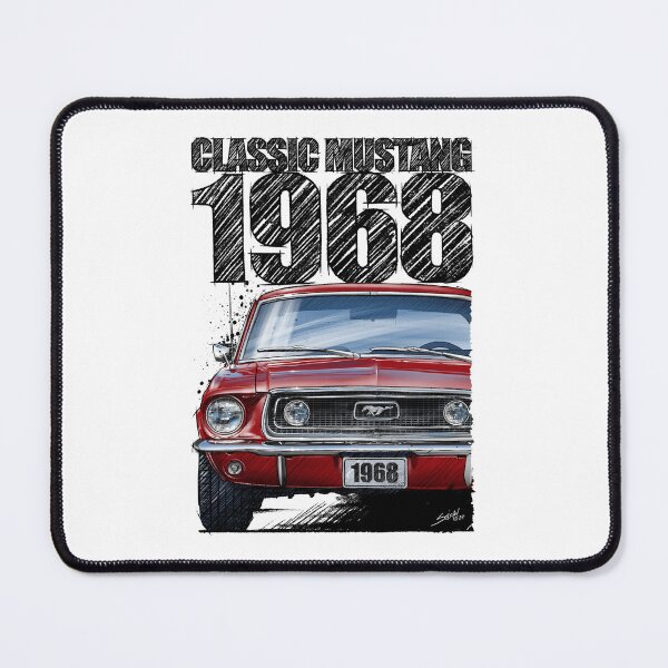 Item preview, 1968 Ford Mustang Red Front View Illustration – Classic Muscle Car Art designed and sold by Petrolhead T-Shirts and Art.