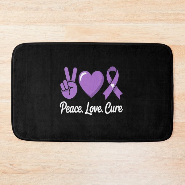 Item preview, Peace Love Cure Pancreatic Cancer Awareness Purple Ribbon designed and sold by KonopikaaArt.