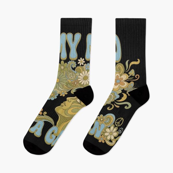 Item preview, My Mind Is A Garden Retro 70s Floral Head Illustration designed and sold by auxincaftan0o.