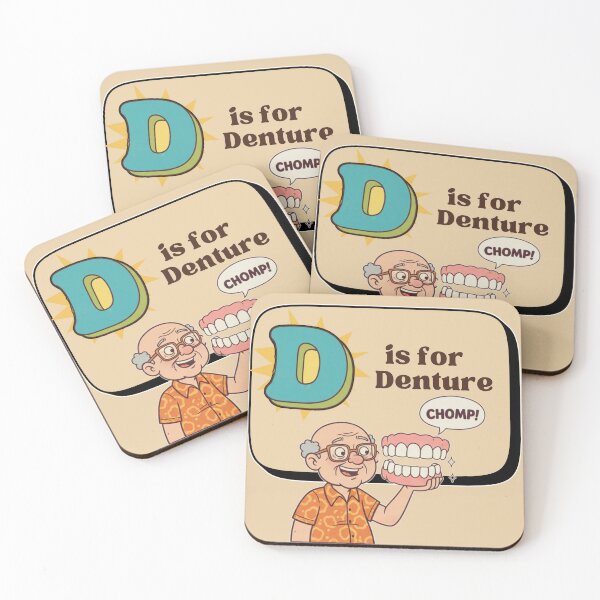 Item preview, The Senior Flashcard Series: D is for Dentures - Smile for the Camera -  Retro Humor Collection designed and sold by Searching ideas.