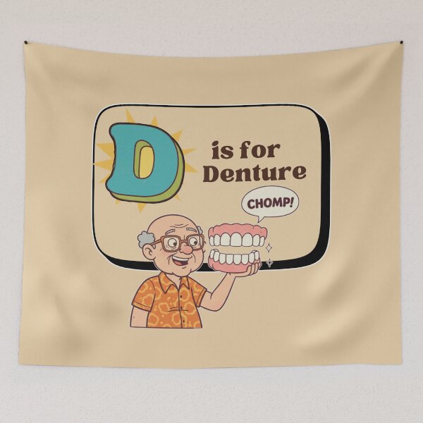 Item preview, The Senior Flashcard Series: D is for Dentures - Smile for the Camera -  Retro Humor Collection designed and sold by Searching ideas.