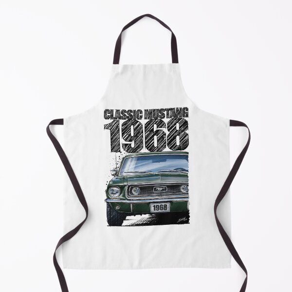 Item preview, 1968 Ford Mustang Dark Green Front View Illustration – Classic Muscle Car Art designed and sold by Petrolhead T-Shirts and Art.