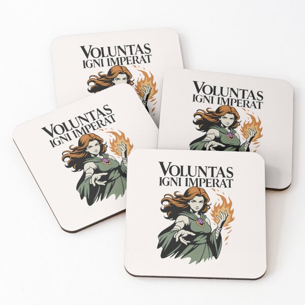 Item preview, Voluntas Igni Imperat Fantasy Fire Witch Sorceress Magic Art designed and sold by SplashTastic.
