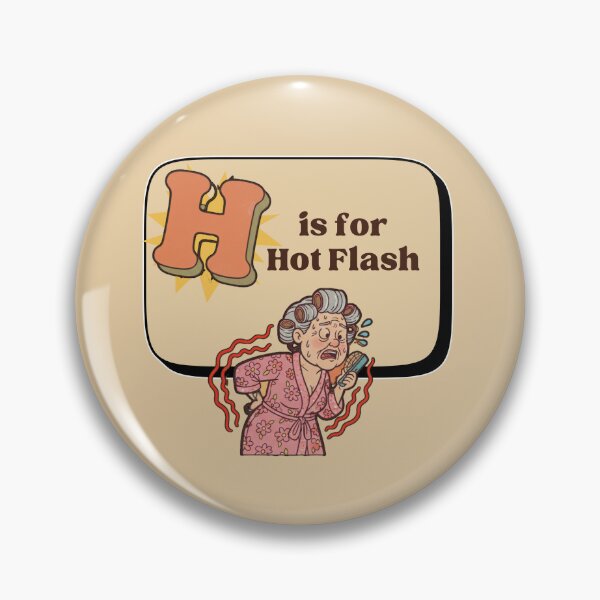 Item preview,  The Senior Flashcard Series: H is for Hot Flashes - Human Thermostat -  Retro Humor Collection designed and sold by Searching ideas.