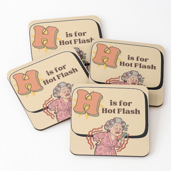 Item preview,  The Senior Flashcard Series: H is for Hot Flashes - Human Thermostat -  Retro Humor Collection designed and sold by Searching ideas.