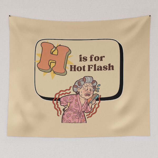 Item preview,  The Senior Flashcard Series: H is for Hot Flashes - Human Thermostat -  Retro Humor Collection designed and sold by Searching ideas.