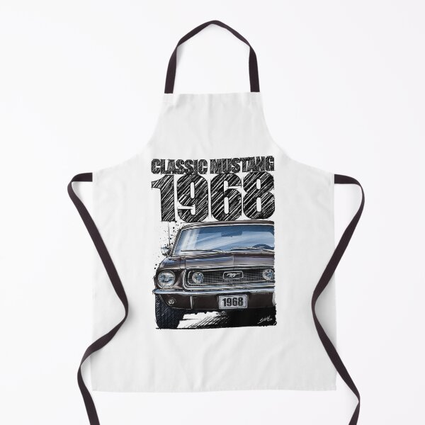 Item preview, 1968 Ford Mustang Black Front View Illustration – Classic Muscle Car Art designed and sold by Petrolhead T-Shirts and Art.