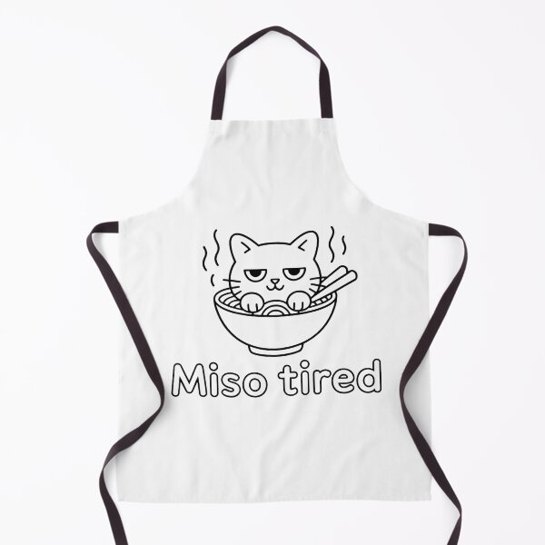 Item preview, Miso Tired Japanese Cat Line Art – Ramen Food Humor Art designed and sold by WSPrintCrafter.