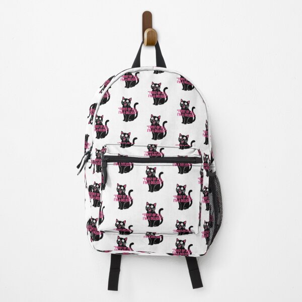 Item preview, First of All I'm a Delight Shocked Black Cat Bold Pink Slogan designed and sold by designleon19.
