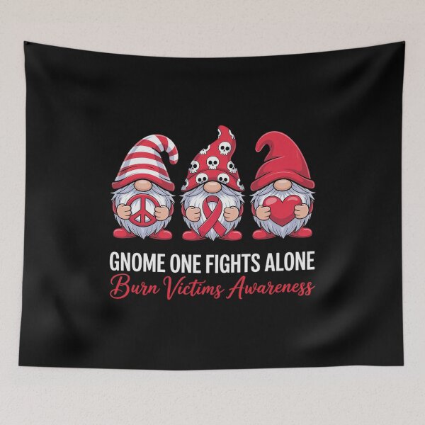 Item preview, Burn Victims Awareness Month Red Ribbon Gnomies Support designed and sold by KonopikaaArt.