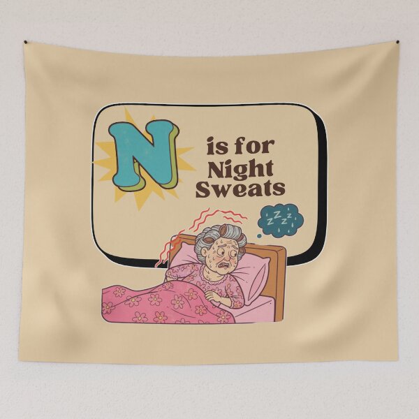 Item preview, The Senior Flashcard Series: N is for Night Sweats - Lake Dweller-  Retro Humor Collection designed and sold by Searching ideas.