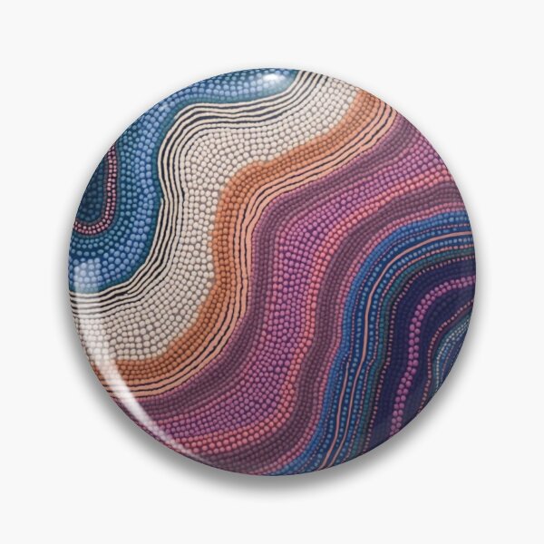 Item preview, Aboriginal Inspired Dot Art - Midnight Beach Waves designed and sold by GrinGalore.