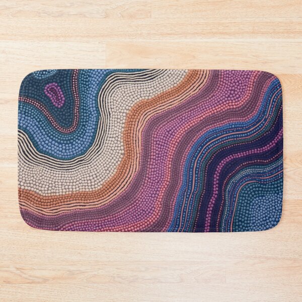 Item preview, Aboriginal Inspired Dot Art - Midnight Beach Waves designed and sold by GrinGalore.