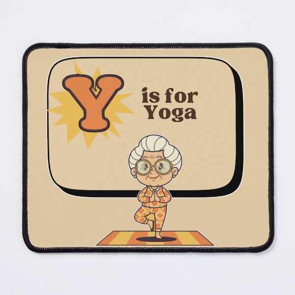 Item preview, The Senior Flashcard Series: Y is for Yoga - Remote Control Stretch -  Retro Humor Collection designed and sold by Searching ideas.