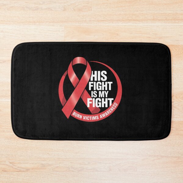 Item preview, Burn Victims Awareness Red Ribbon His Fight Is My Fight designed and sold by KonopikaaArt.