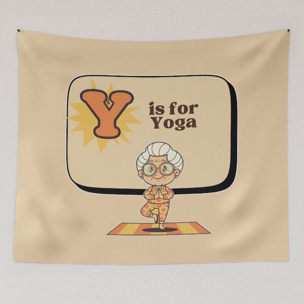 Item preview, The Senior Flashcard Series: Y is for Yoga - Remote Control Stretch -  Retro Humor Collection designed and sold by Searching ideas.