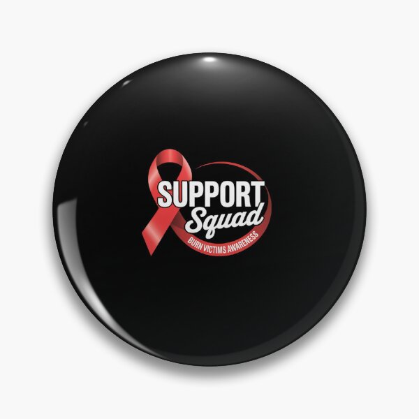 Item preview, Burn Victims Awareness Red Ribbon Support Squad designed and sold by KonopikaaArt.