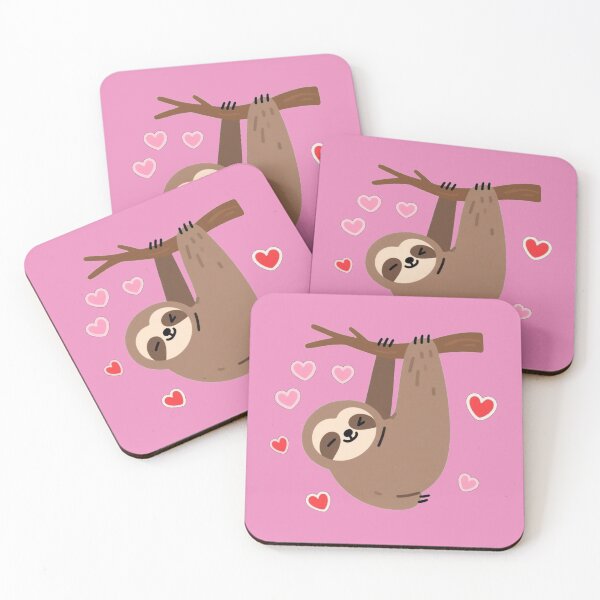 Item preview, Cute Hanging Sloth With Hearts designed and sold by KingCuppaDigitalArt.