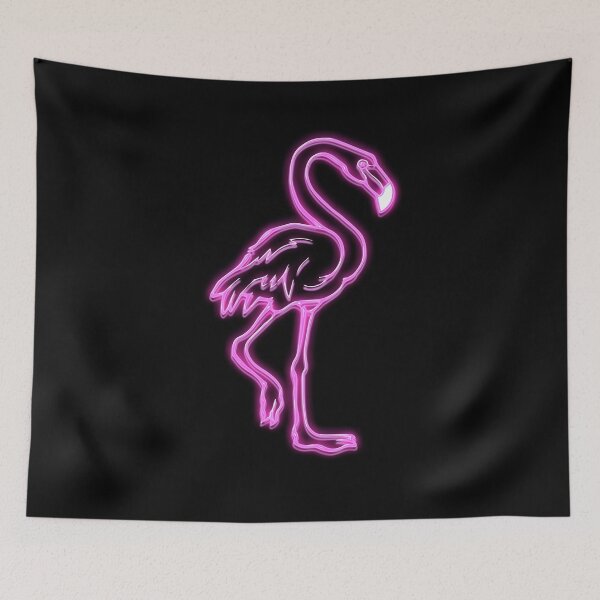 Item preview, Pink Flamingo Dim Neon Sign Party Design (Retro / Vintage) designed and sold by PerttyShirty.