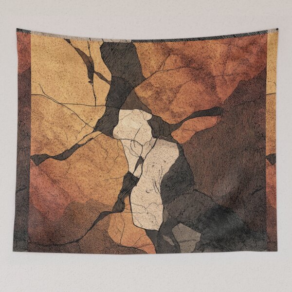 Item preview, Imperfect Hand-Drawn Scribbles – Warm Textured Collage designed and sold by ChinzorigBAY.