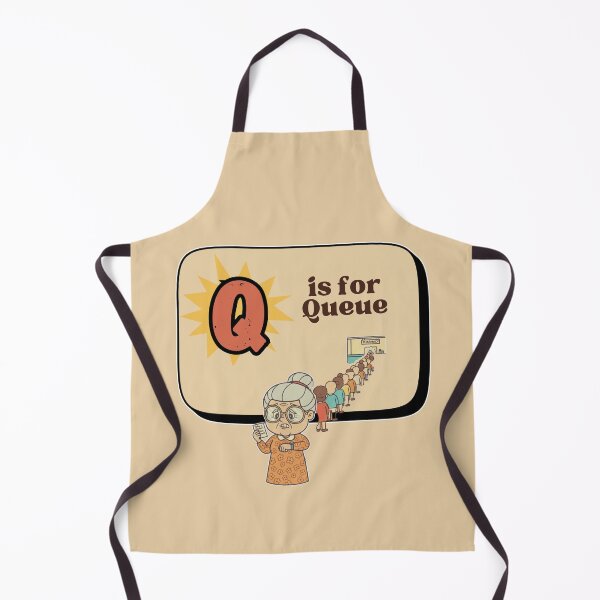 Item preview, The Senior Flashcard Series: Q is for Queue - Professional Line Stander -  Retro Humor Collection designed and sold by Searching ideas.