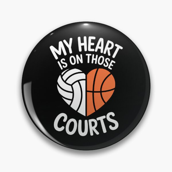 Item preview, My Heart Is On Those Courts Volleyball Basketball Player Mom designed and sold by IdunayaStore.