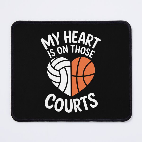 Item preview, My Heart Is On Those Courts Volleyball Basketball Player Mom designed and sold by IdunayaStore.