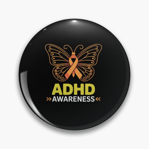 Item preview, Butterfly ADHD Orange Ribbon ADD ADHD Awareness designed and sold by KonopikaaArt.