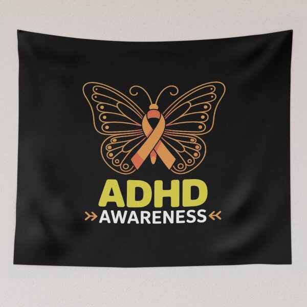 Item preview, Butterfly ADHD Orange Ribbon ADD ADHD Awareness designed and sold by KonopikaaArt.