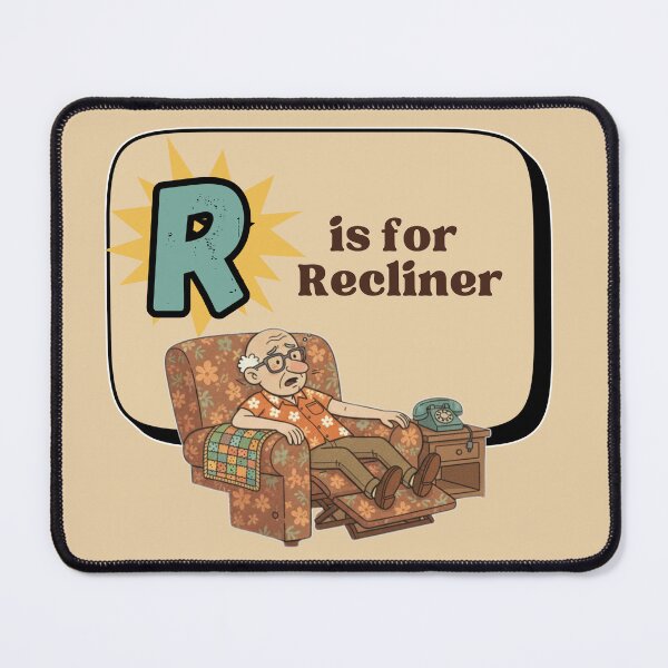 Item preview, The Senior Flashcard Series: R is for Recliner - King of the Living Room -  Retro Humor Collection designed and sold by Searching ideas.
