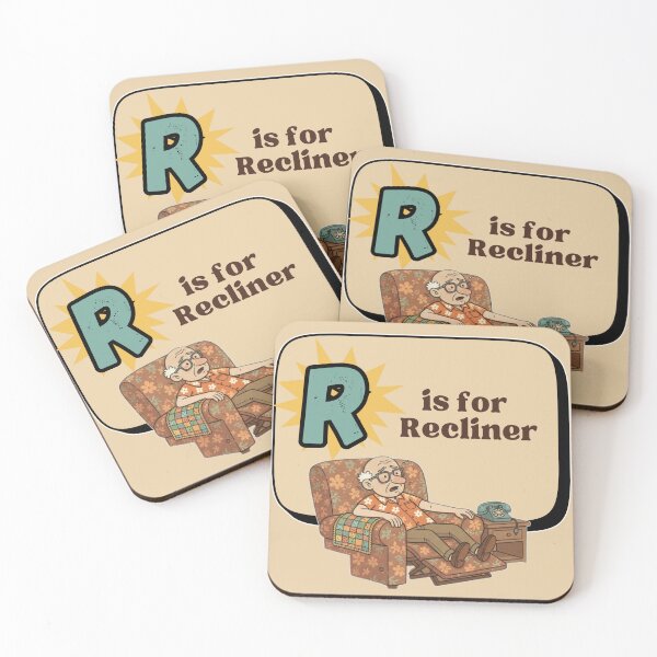 Item preview, The Senior Flashcard Series: R is for Recliner - King of the Living Room -  Retro Humor Collection designed and sold by Searching ideas.