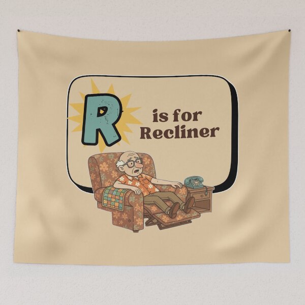 Item preview, The Senior Flashcard Series: R is for Recliner - King of the Living Room -  Retro Humor Collection designed and sold by Searching ideas.