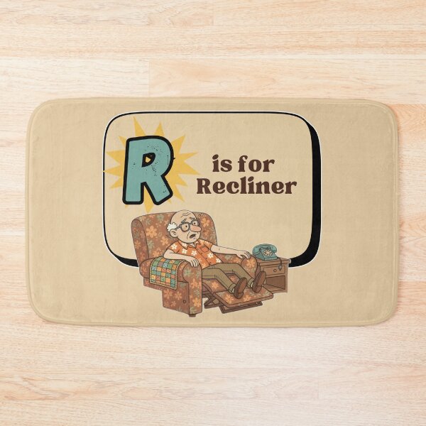 Item preview, The Senior Flashcard Series: R is for Recliner - King of the Living Room -  Retro Humor Collection designed and sold by Searching ideas.