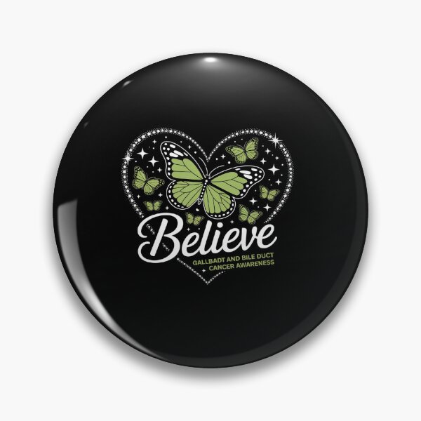 Item preview, Butterfly Believe Green Ribbon Gallbladder Bile Duct Cancer designed and sold by KonopikaaArt.